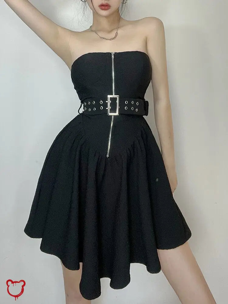 Apocalypse Strapless Belted Dress Clothing