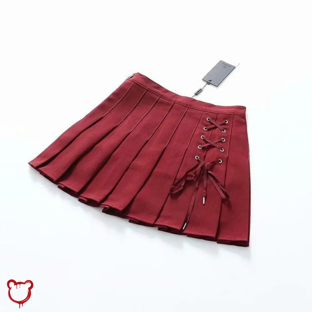 The Cursed Closet 'Armageddon' Black/Red Mini Skirt at $36.99 USD