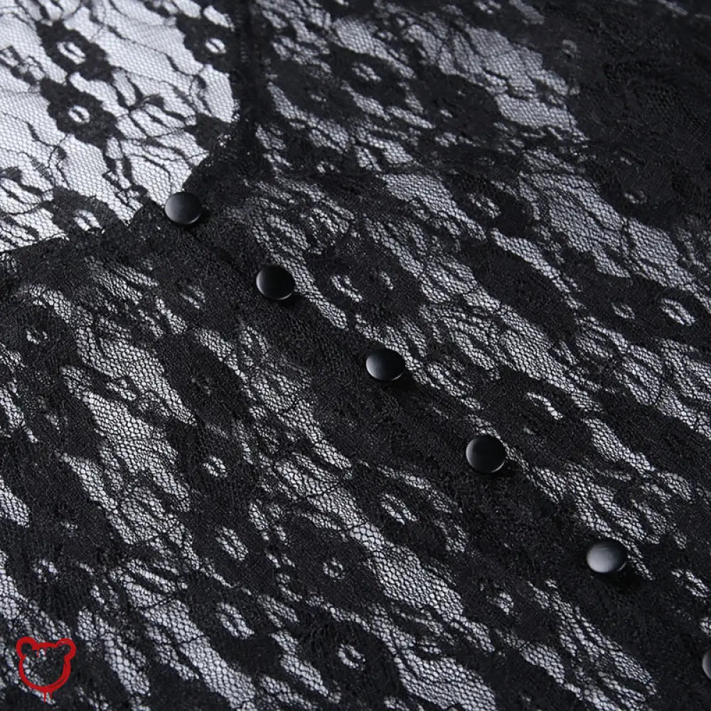 "Babe's Gothic Lace Crop Top" - The Cursed Closet