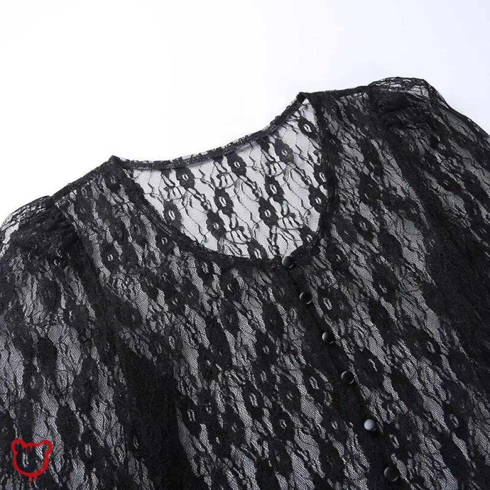 "Babe's Gothic Lace Crop Top" - The Cursed Closet