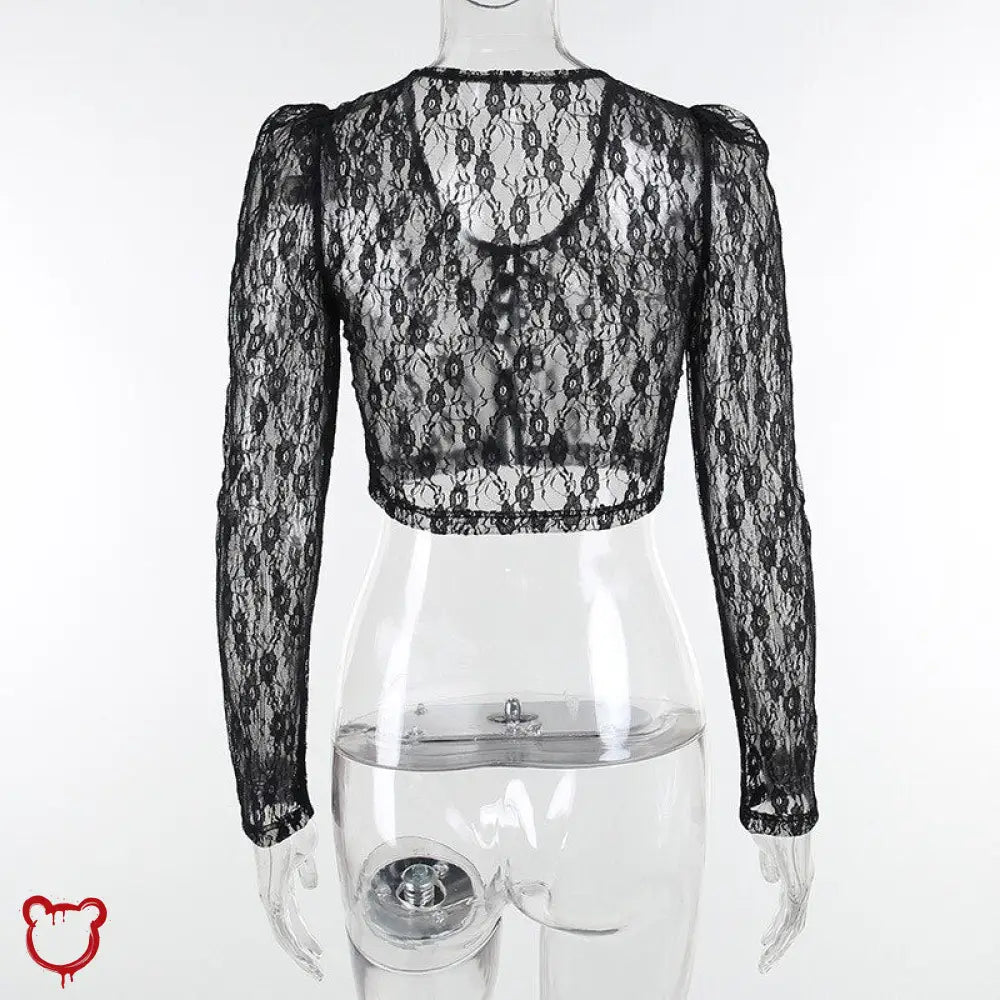 "Babe's Gothic Lace Crop Top" - The Cursed Closet