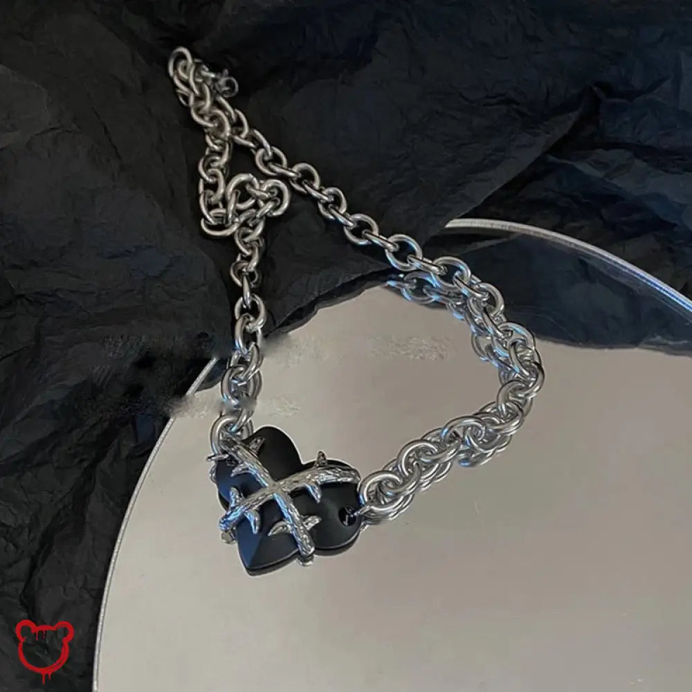 Back In Black Pendant Necklace. Accessories