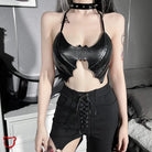 Bat Leather Crop Top Clothing