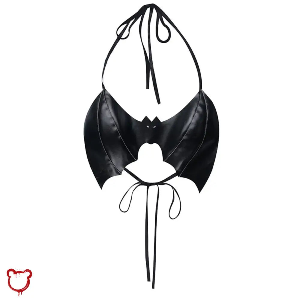 Bat Leather Crop Top Clothing