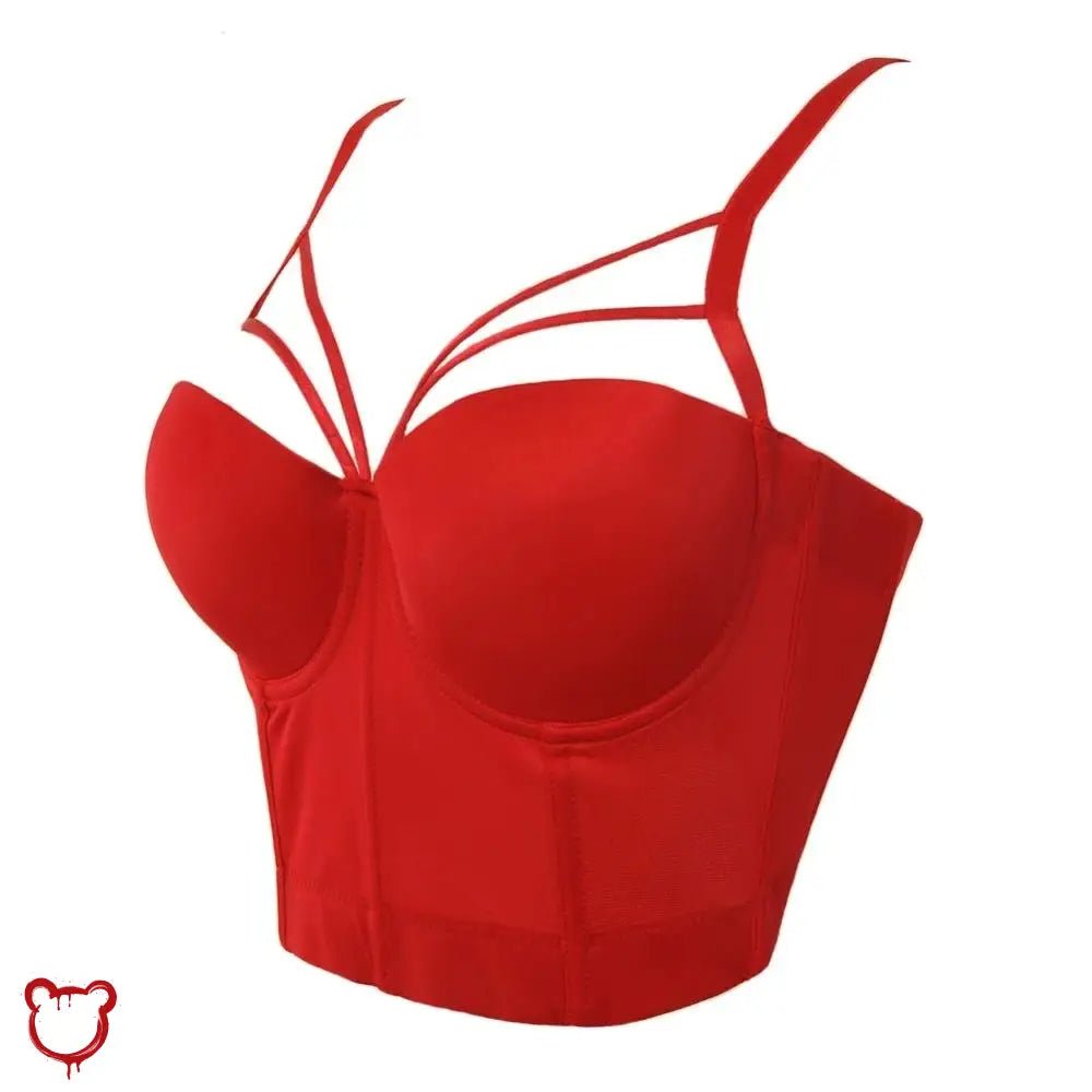 Bella' Black Gothic Cami Crop Top - The Cursed Closet