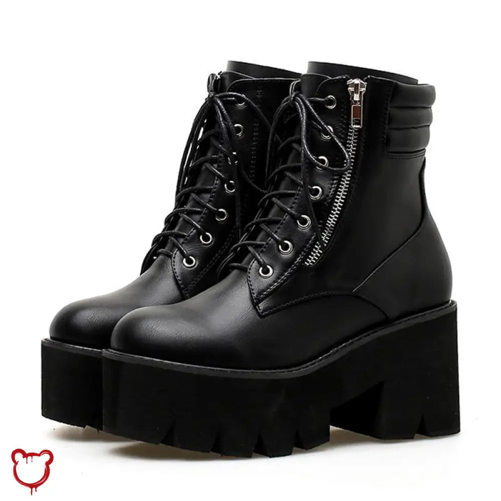 Billys Chunky Black Platforms Black Shoes / 4.5 Footwear