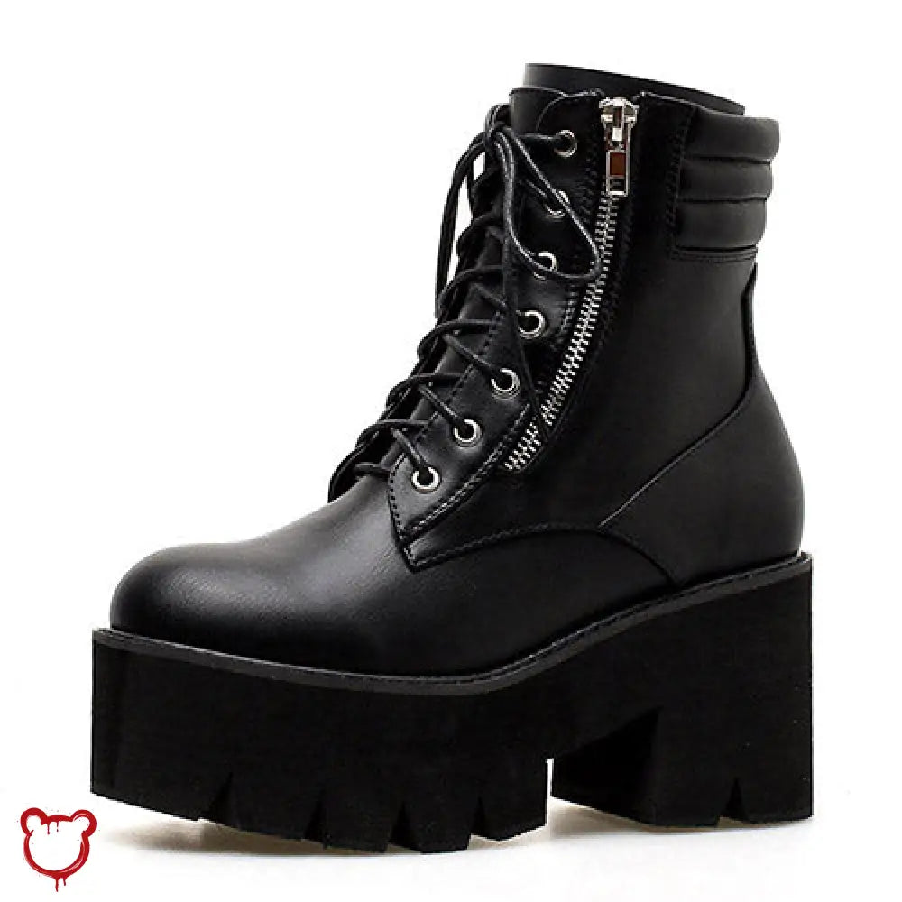Billys Chunky Black Platforms Black Shoes / 5.5 Footwear