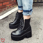 Billys Chunky Black Platforms Black Shoes / 6.5 Footwear
