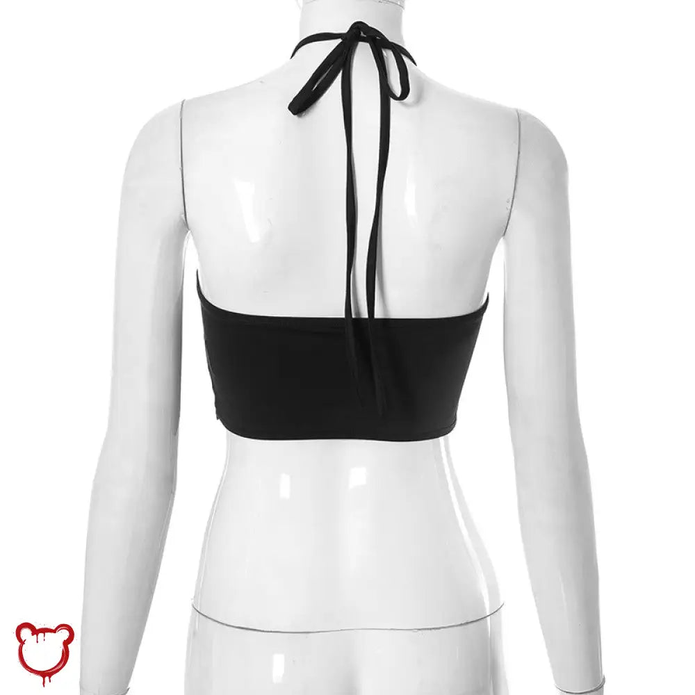 Black Alt Crop Top Clothing