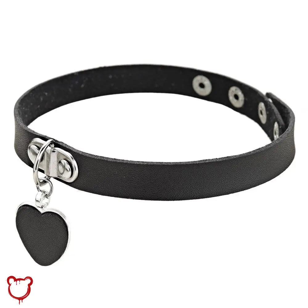 Black Alt Heart Choker - The Cursed Closet