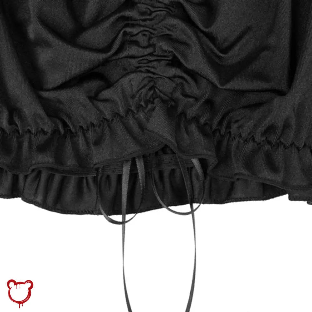 "Black Alt Lace Crop Top - Draculina's" - The Cursed Closet