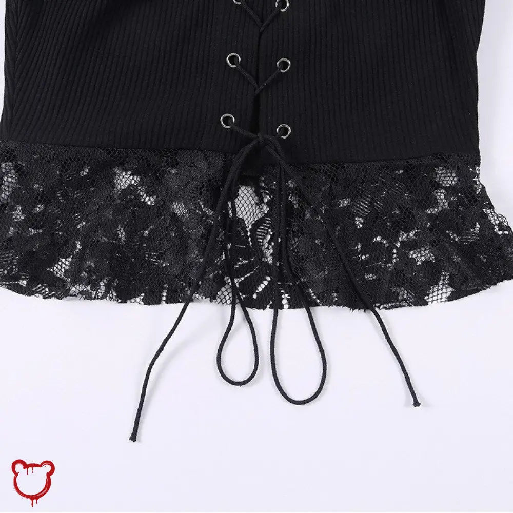 Black Alt Lace Top - The Cursed Closet