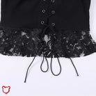 Black Alt Lace Top Clothing