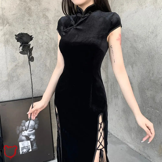 Black Alternative Ankle Dress - Dead Inside Clothing