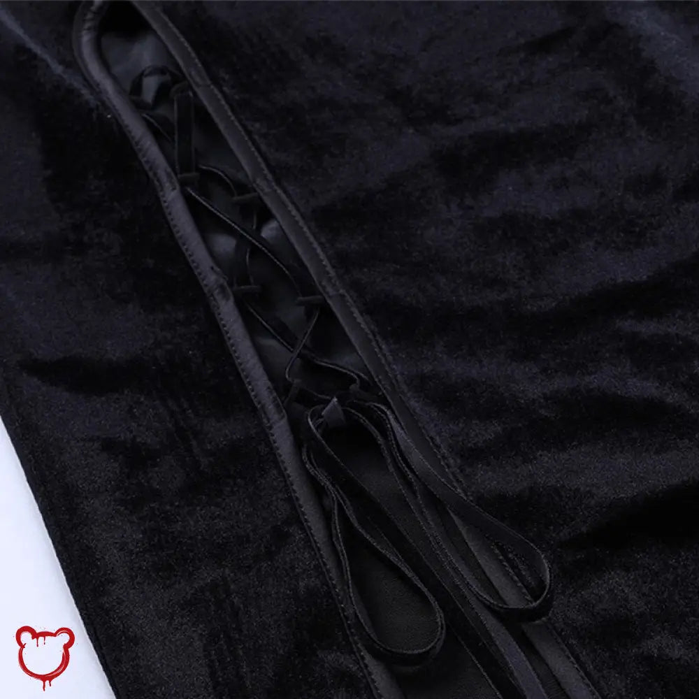 "Black Alternative Ankle Dress - Dead Inside" - The Cursed Closet