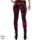 Black And Red Halloween Horror Leggings. Clothing