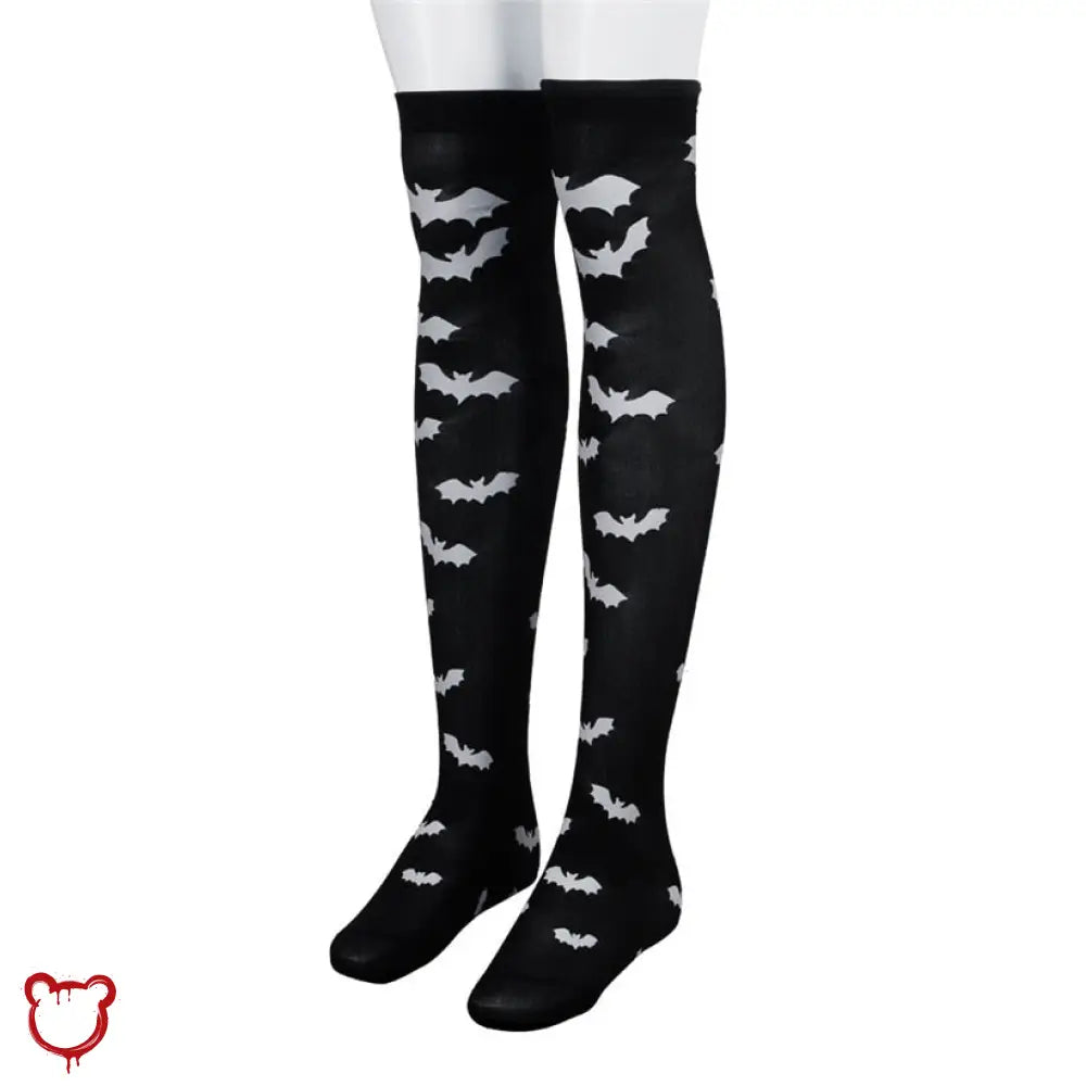 Black And White Bat Socks Accessories