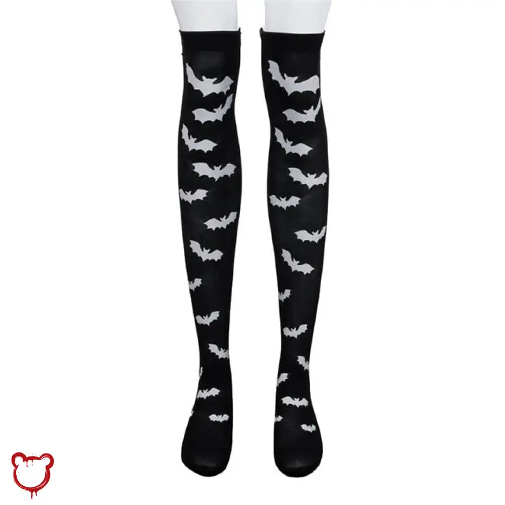 Black And White Bat Socks Accessories