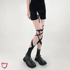 Black Anime Lace Fishnet Socks Accessories