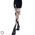 Black Anime Lace Fishnet Socks Accessories