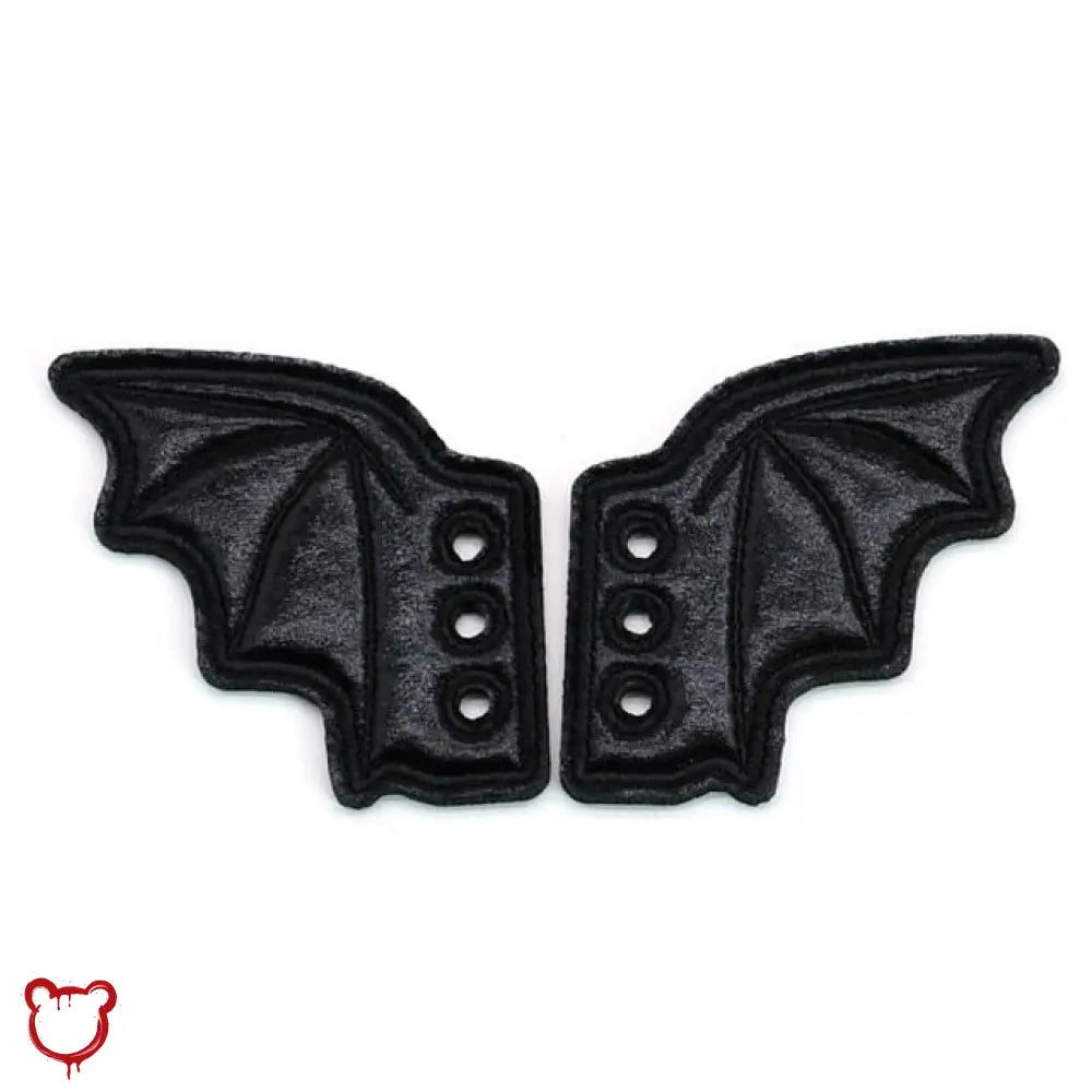 The Cursed Closet Black bat shoe lace accessory. 1 Pair at $13.99 USD