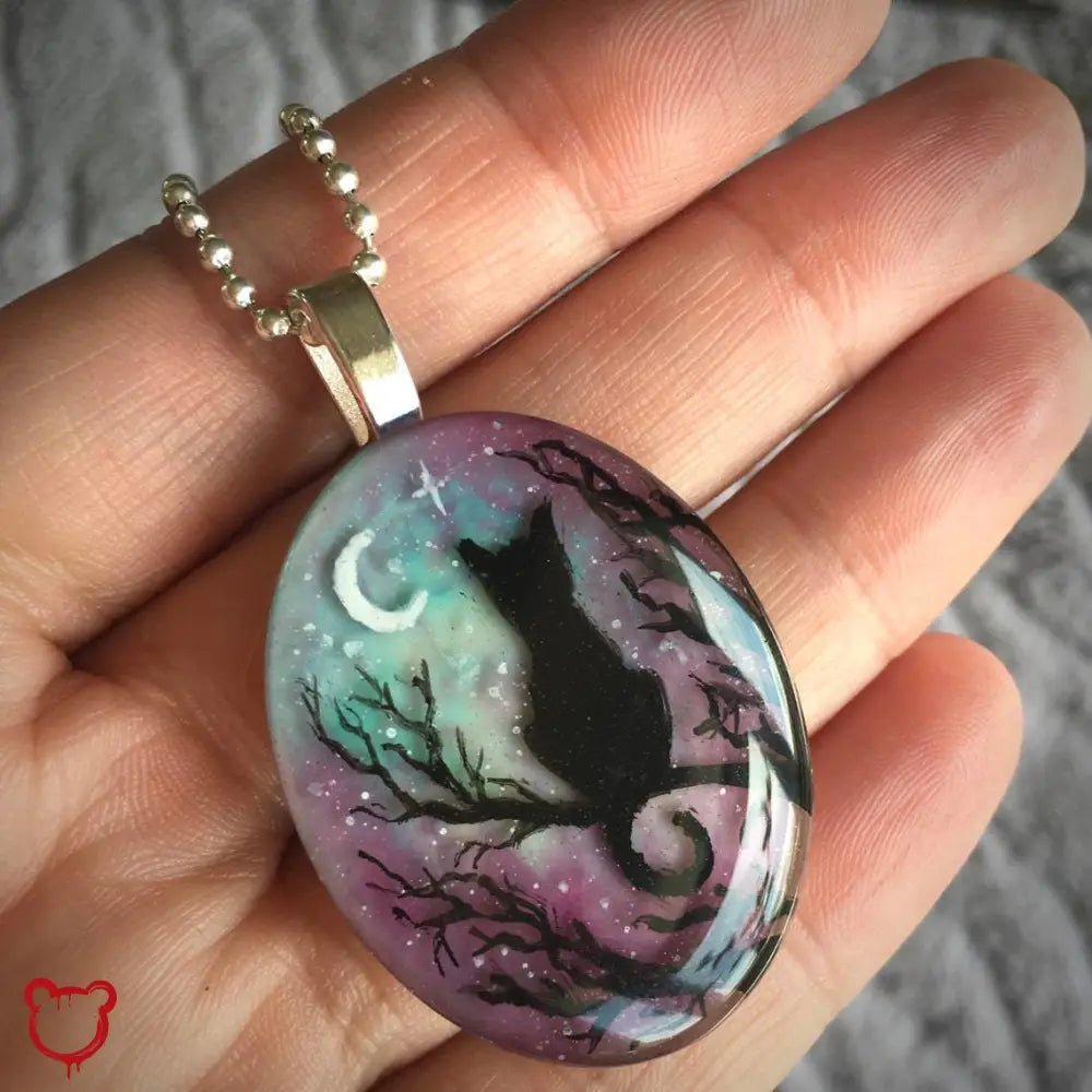 Black Cat Charm Pendant - The Cursed Closet