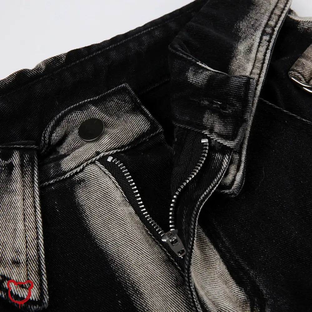 Black Denim Baggy Pants - The Cursed Closet