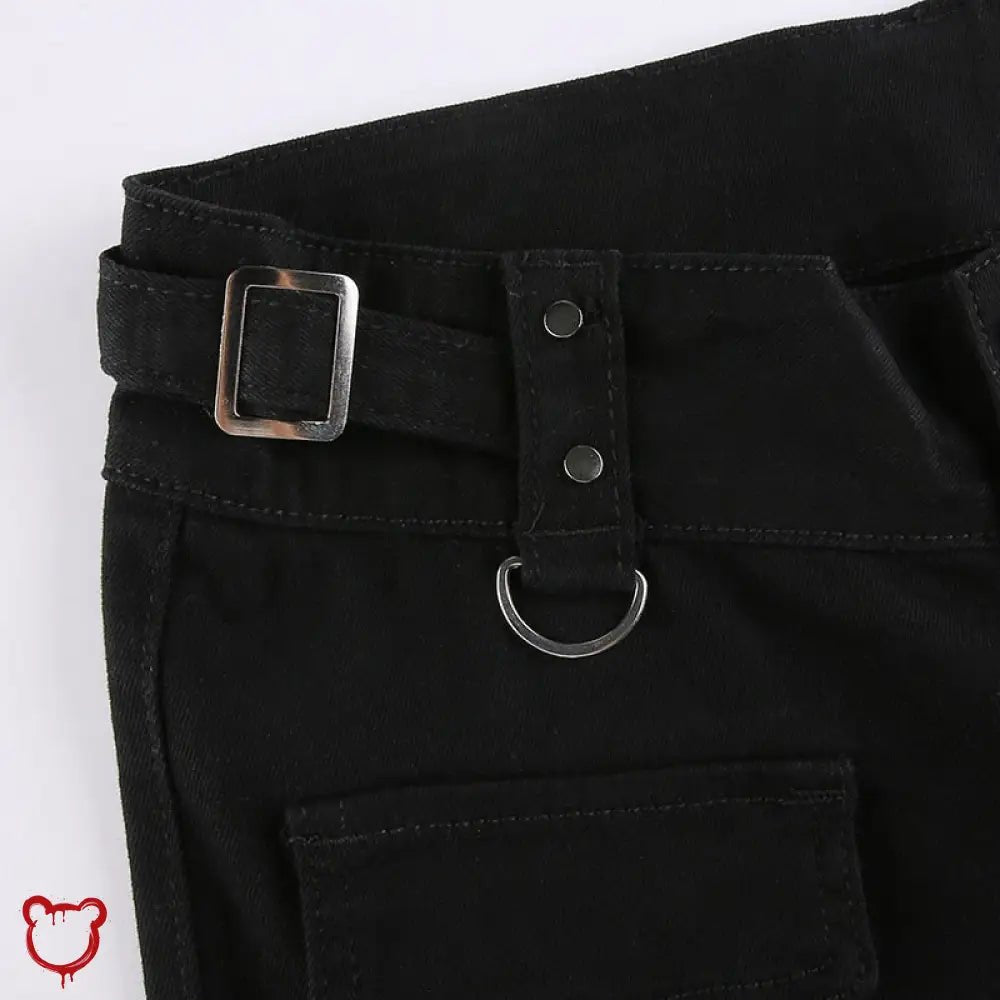 Black Denim Low Waist Pants - The Cursed Closet