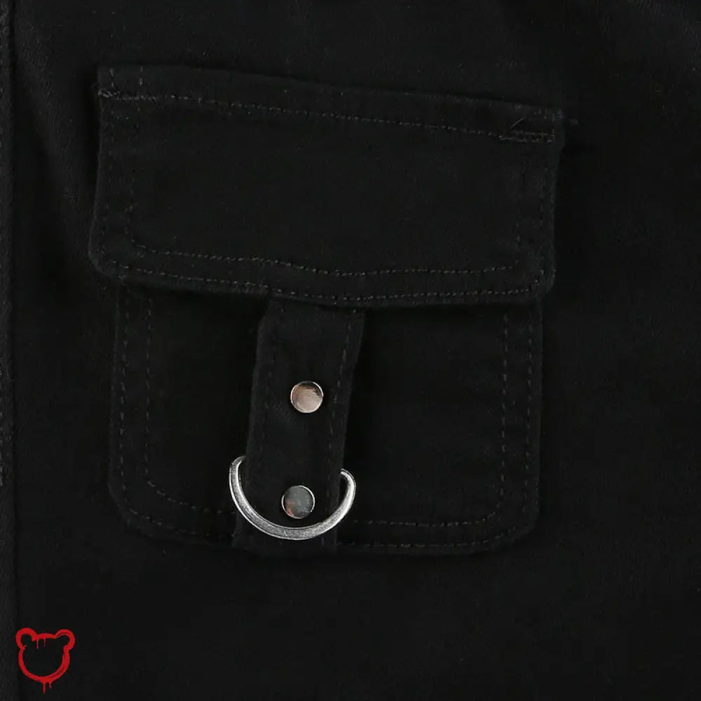 Black Denim Low Waist Pants Clothing