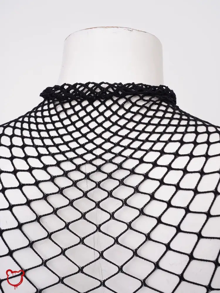 Black Fishnet Top - Last Shot Clothing
