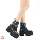 Black Goth Ankle Boots Footwear