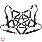 Black Goth Leather Body Harness Accessories