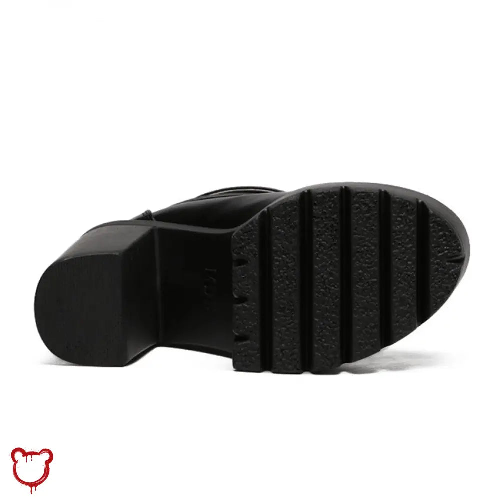 Black Goth Platform Boots By Gatekeeper Black / 7 Footwear