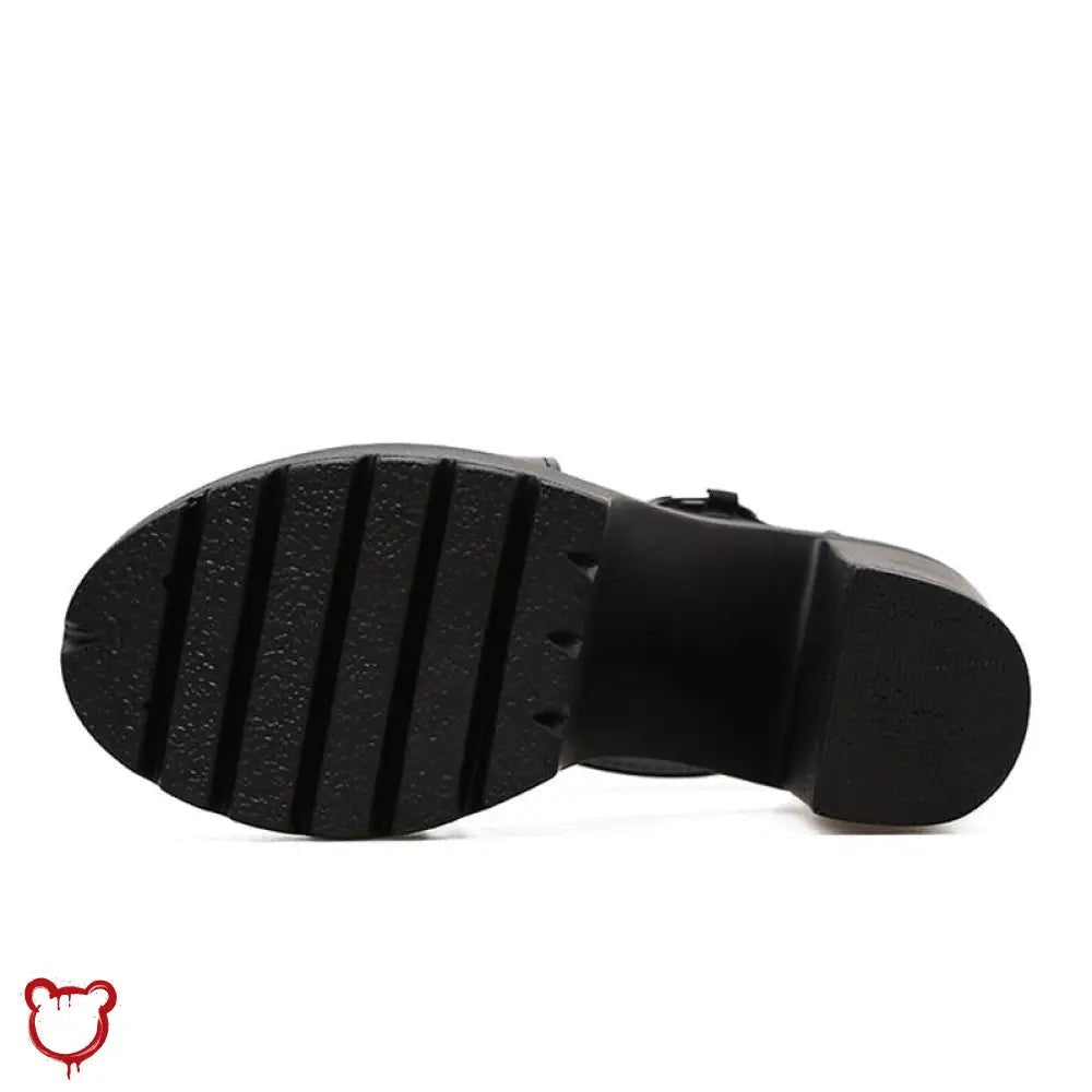 Black Goth Strap Shoes' - The Cursed Closet