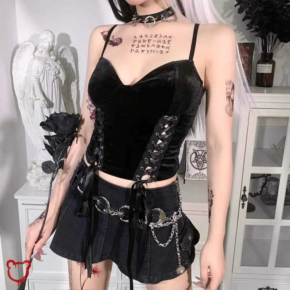 Black Goth Top - The Cursed Closet