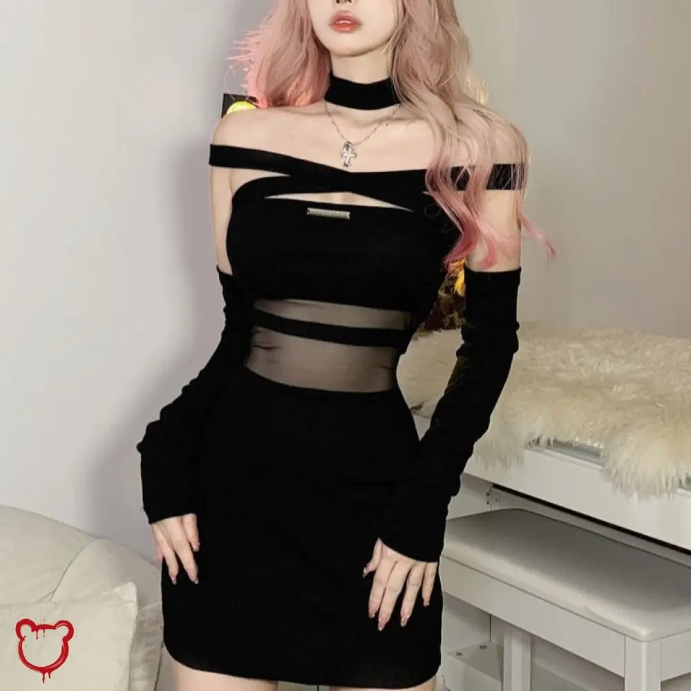 Black Gothic Corset Dress' - The Cursed Closet