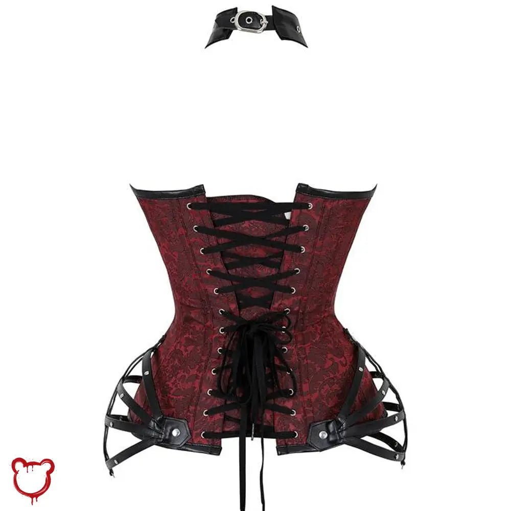 Black Gothic Corset with Broken Glass - The Cursed Closet