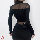 Black Gothic Mesh Bodysuit