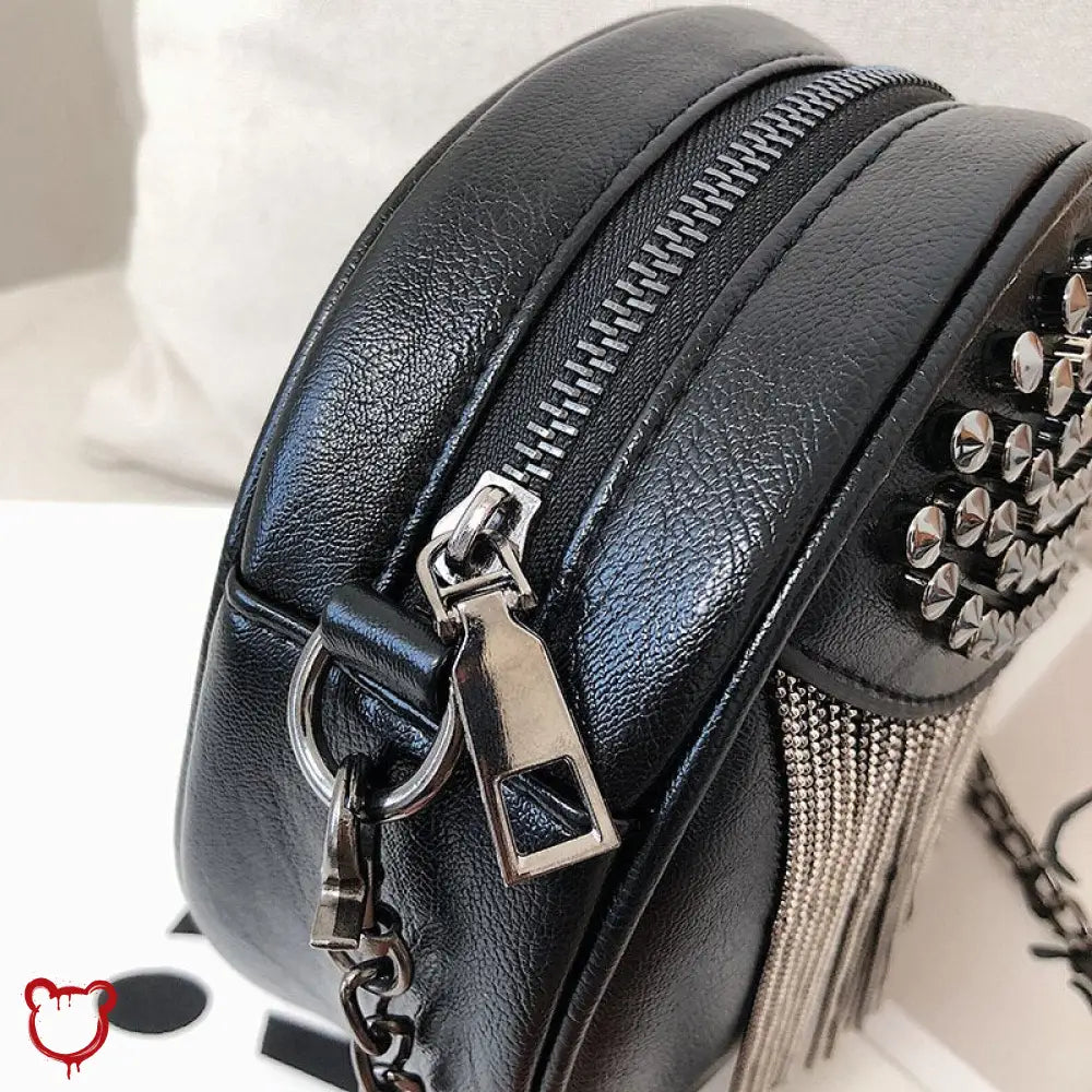 Black Gothic Tassel Stud Handbag Accessories