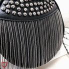 Black Gothic Tassel Stud Handbag Accessories