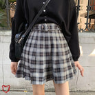 Black Grey Plaid Skirt / Xs Clothing