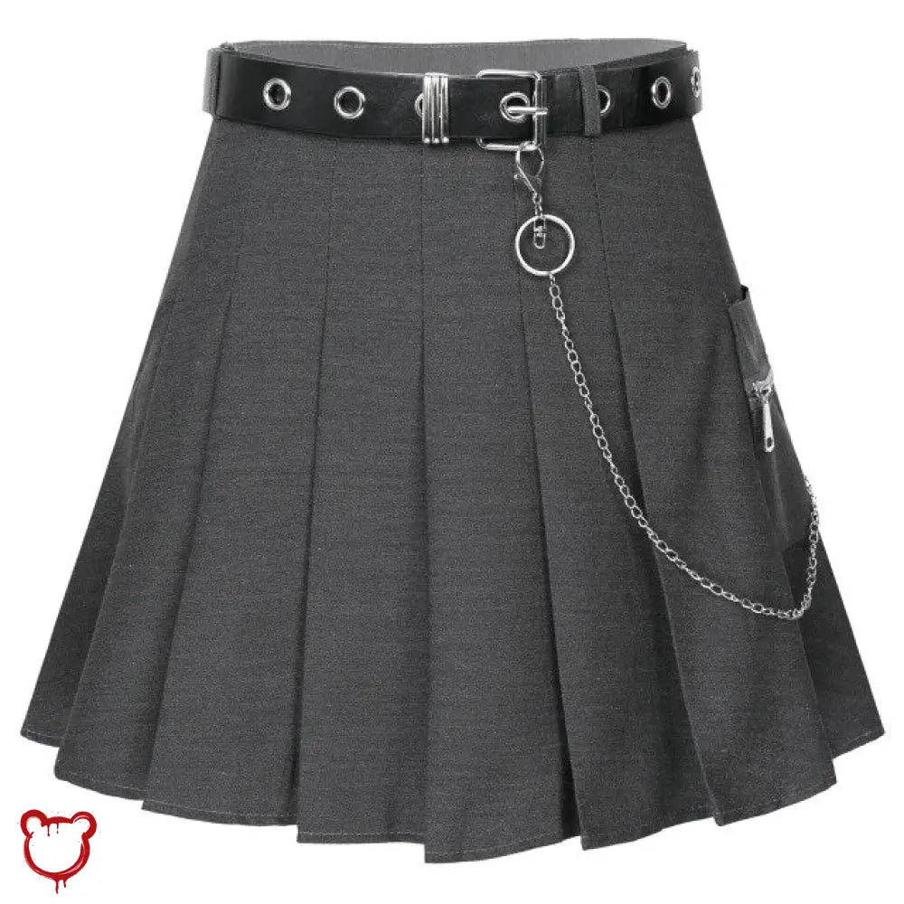 Black Grunge Chain Skirt - The Cursed Closet