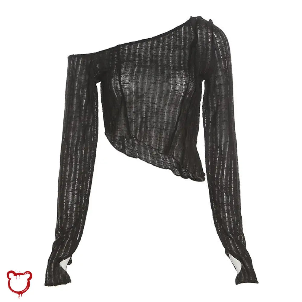 Black Grunge Crop Top - The Cursed Closet