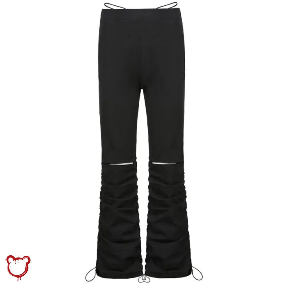 Black Grunge Cut Out Pants - The Cursed Closet