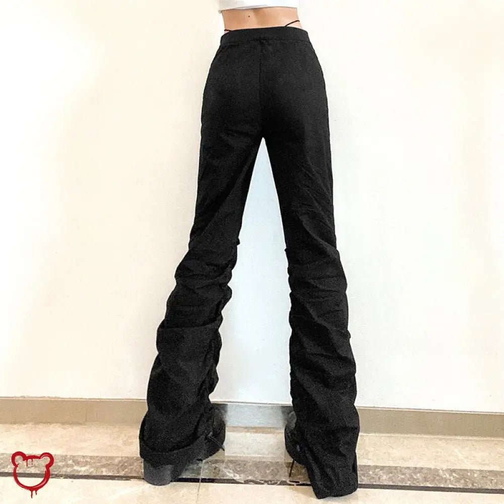 Black Grunge Cut Out Pants - The Cursed Closet