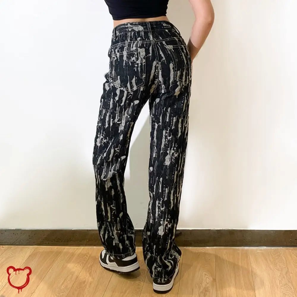 Black Grunge High Waist Pants - The Cursed Closet