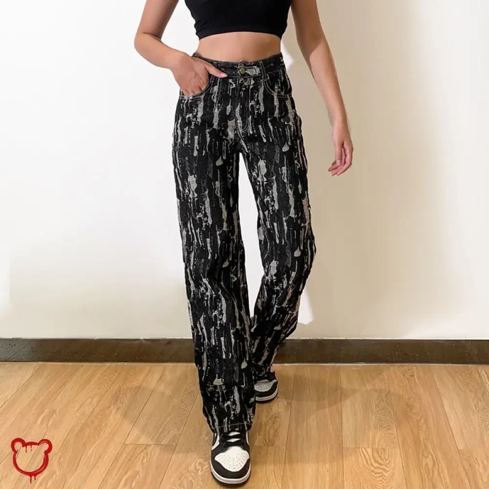 Black Grunge High Waist Pants - The Cursed Closet