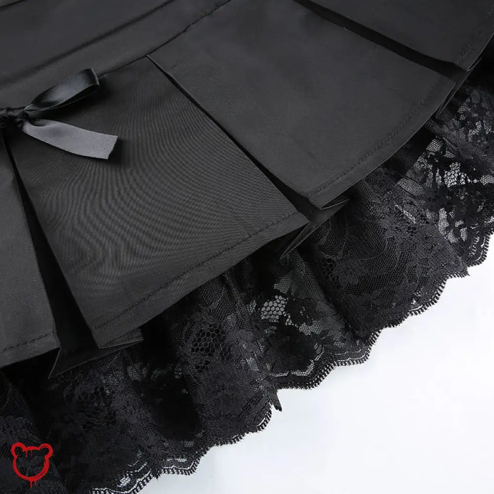 Black Grunge Lace Skirt' - The Cursed Closet