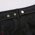 Black Grunge Lace Up Pants Clothing