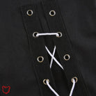 Black Grunge Lace Up Pants Clothing
